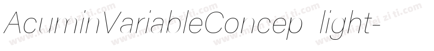 AcuminVariableConcep light字体转换
